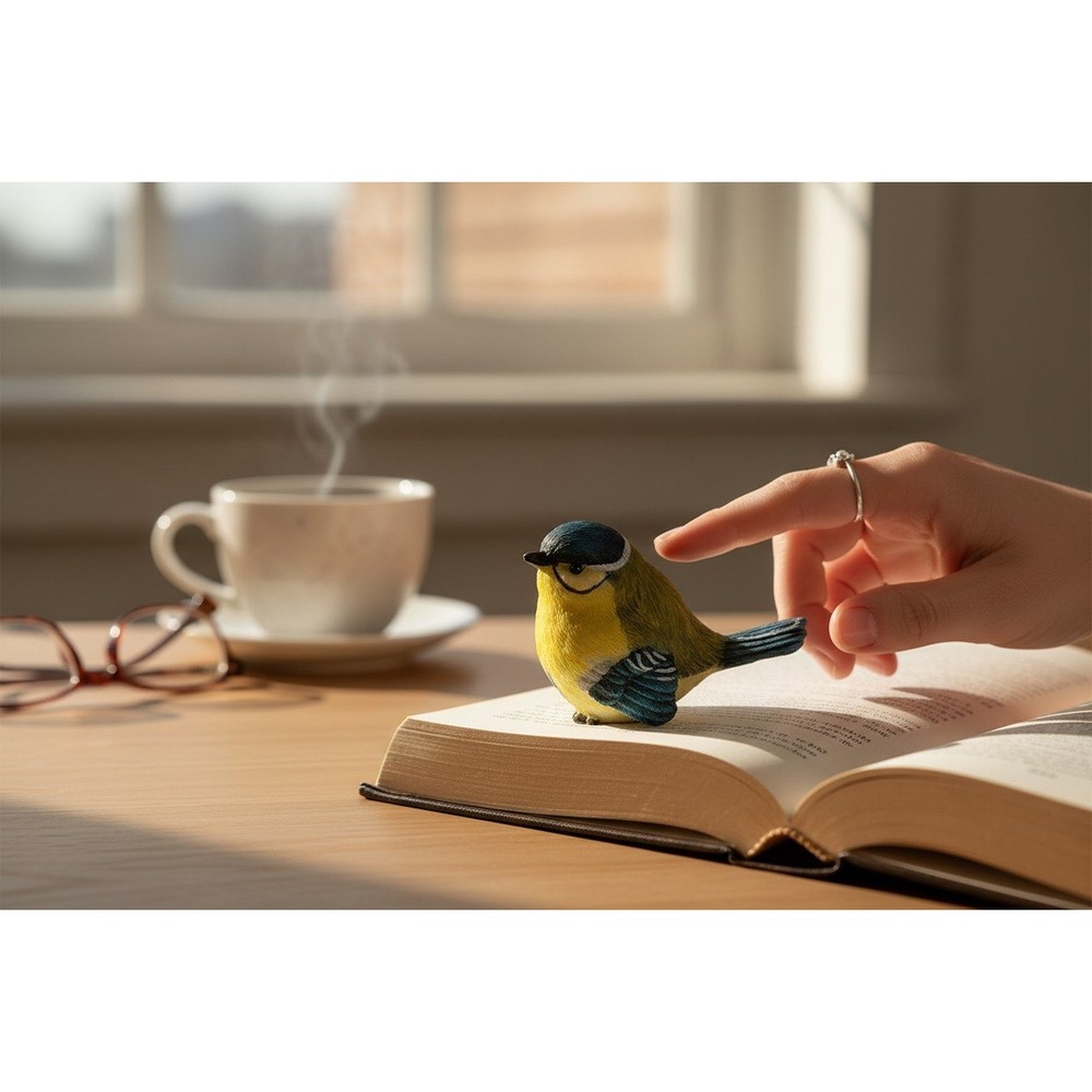 Bird Figurine Home Decor OS Yellow Very Good Painted‎ Songbird Mini